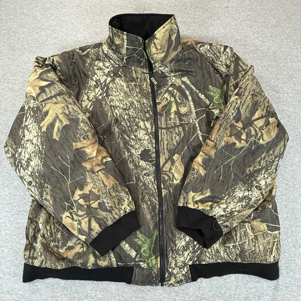 Remington Mossy Oak Break Up Reversible Hunting Jacket Mens 2XL Vest Convert